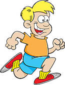 130x170 Clipart Of Cartoon Boy Running K14236932