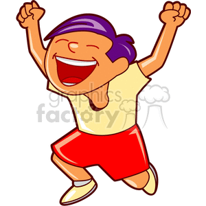 300x300 Royalty Free Happy Boy Running 154436 Vector Clip Art Image