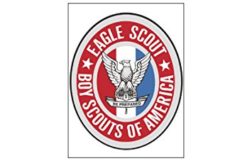 355x227 Eagle Scout Emblem Cake Topper Edible Image Sugar Sheet Cake
