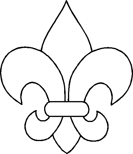 452x524 Fleur De Lis Outline Clip Art