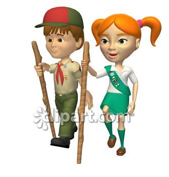 334x350 Boy And Girl Scout Clipart