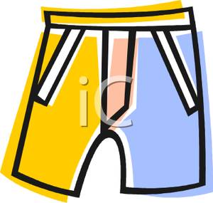 300x285 Colorful Cartoon Of A Pair Of Boys Shorts