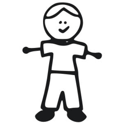 400x400 Stick Figure Family Vinyl Decal Sticker 29