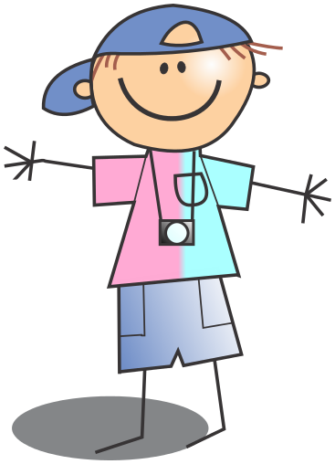 367x508 Boy Tourist Stick Figure