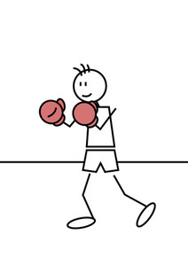 212x300 Stick Figure Sports Players Royalty Free Stock Image