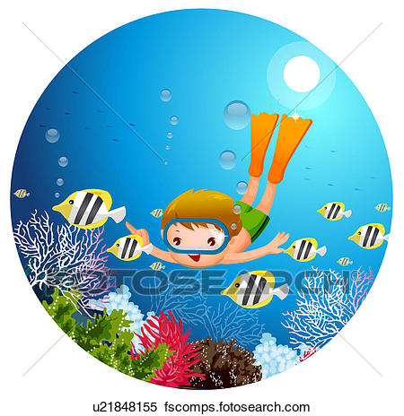 450x464 Stock Illustration Of Boy Swimming Underwater U21848155