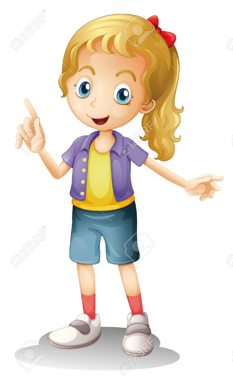 793x1300 A Clipart Of A Girl