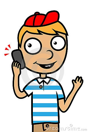 300x450 Boy Talking On Phone Clipart