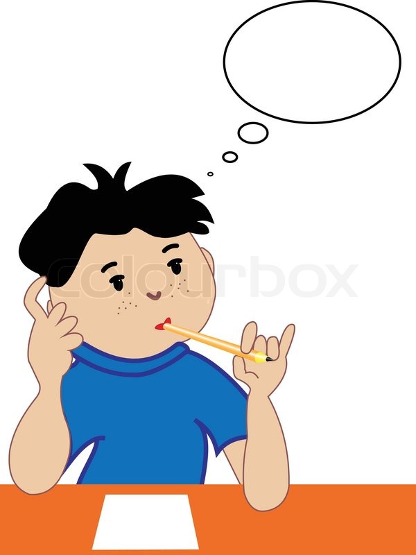 600x800 A Thinking Boy Stock Vector Colourbox