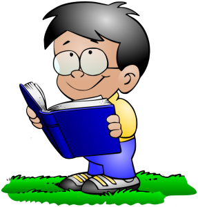 287x300 Boy Book Happy Clip Art Download