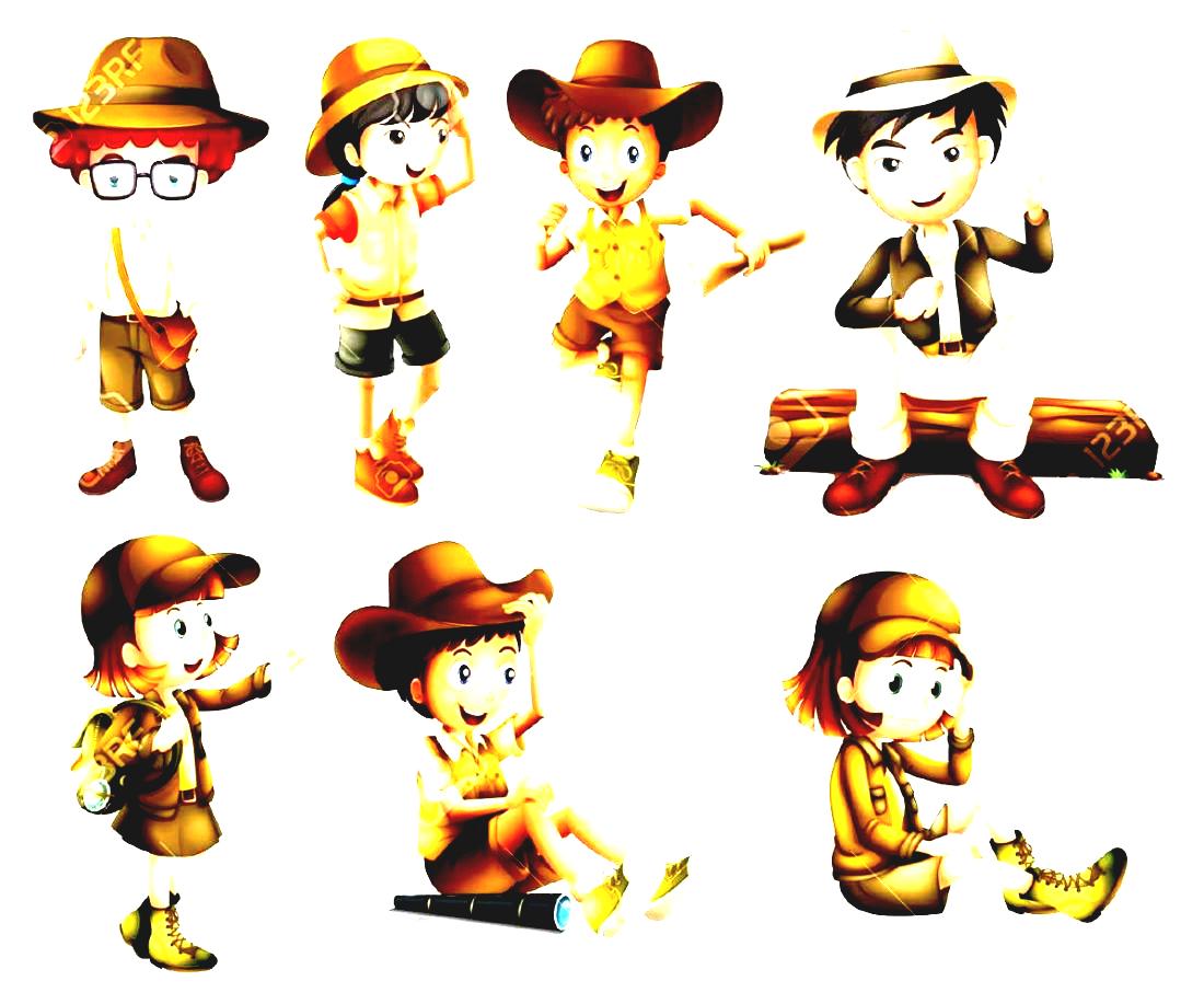 1100x917 A Clipart Of A Girl Being Adventurous