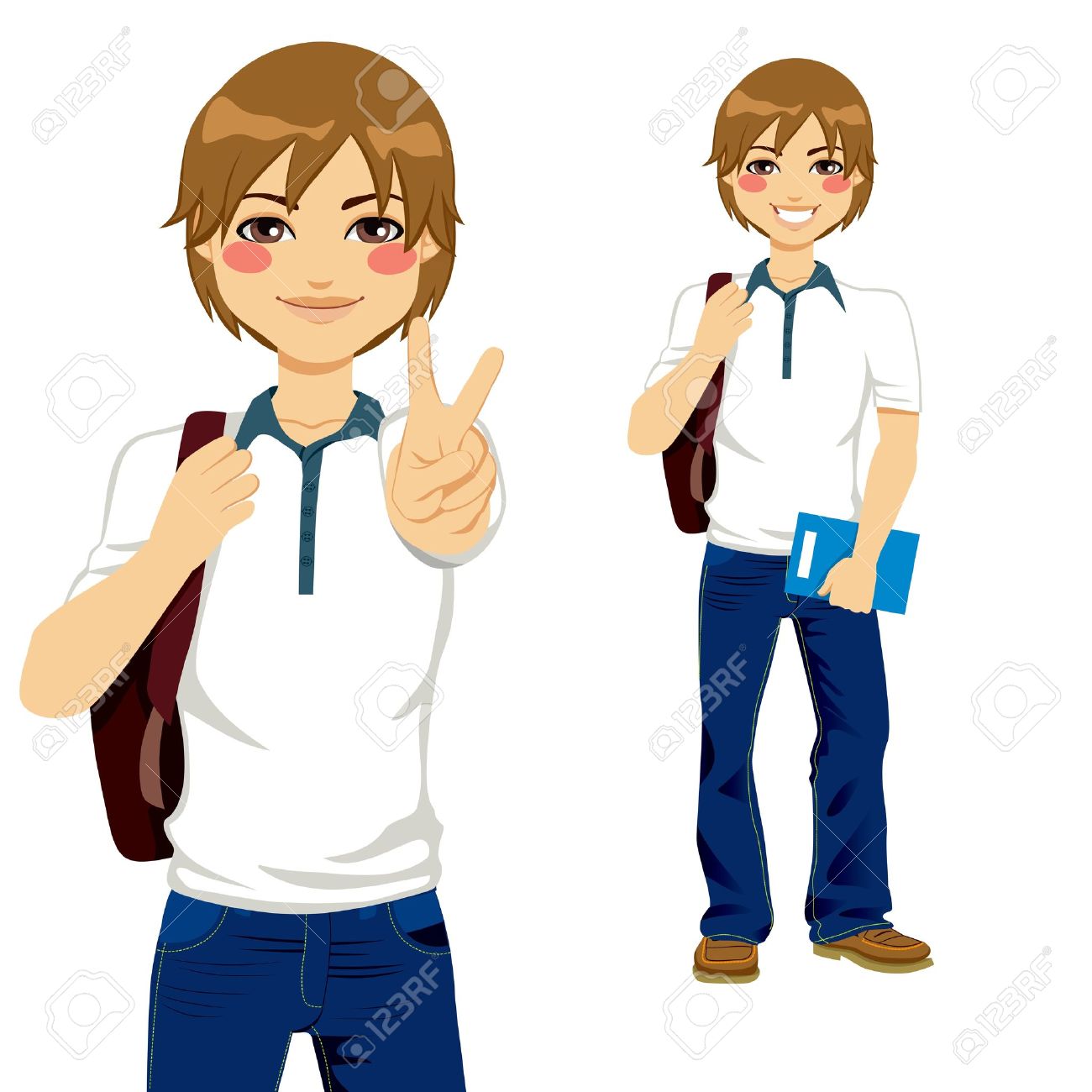 1300x1300 High School Boy Clipart