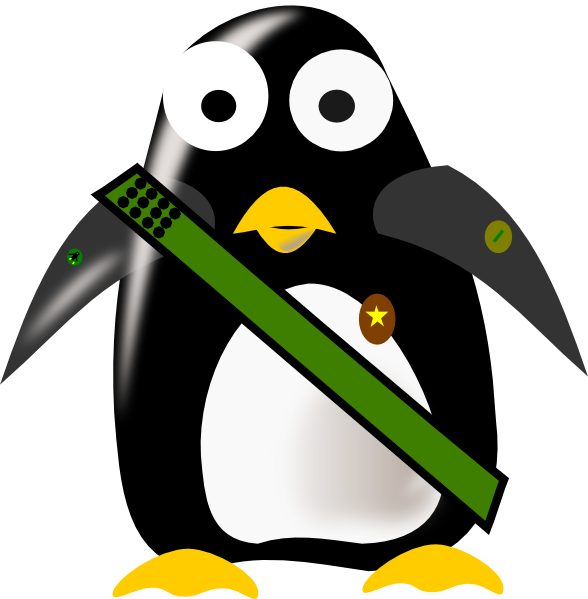 588x599 Peguin Boyscout Clip Art