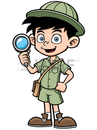 338x450 Young Happy Boy Scout Holding A Flag Royalty Free Cliparts