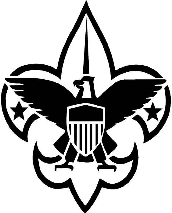 564x698 Black And White Clipart Boyscouts Logo