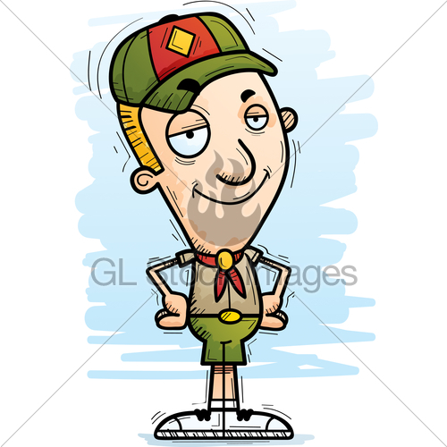 500x500 Confident Cartoon Boy Scout Gl Stock Images
