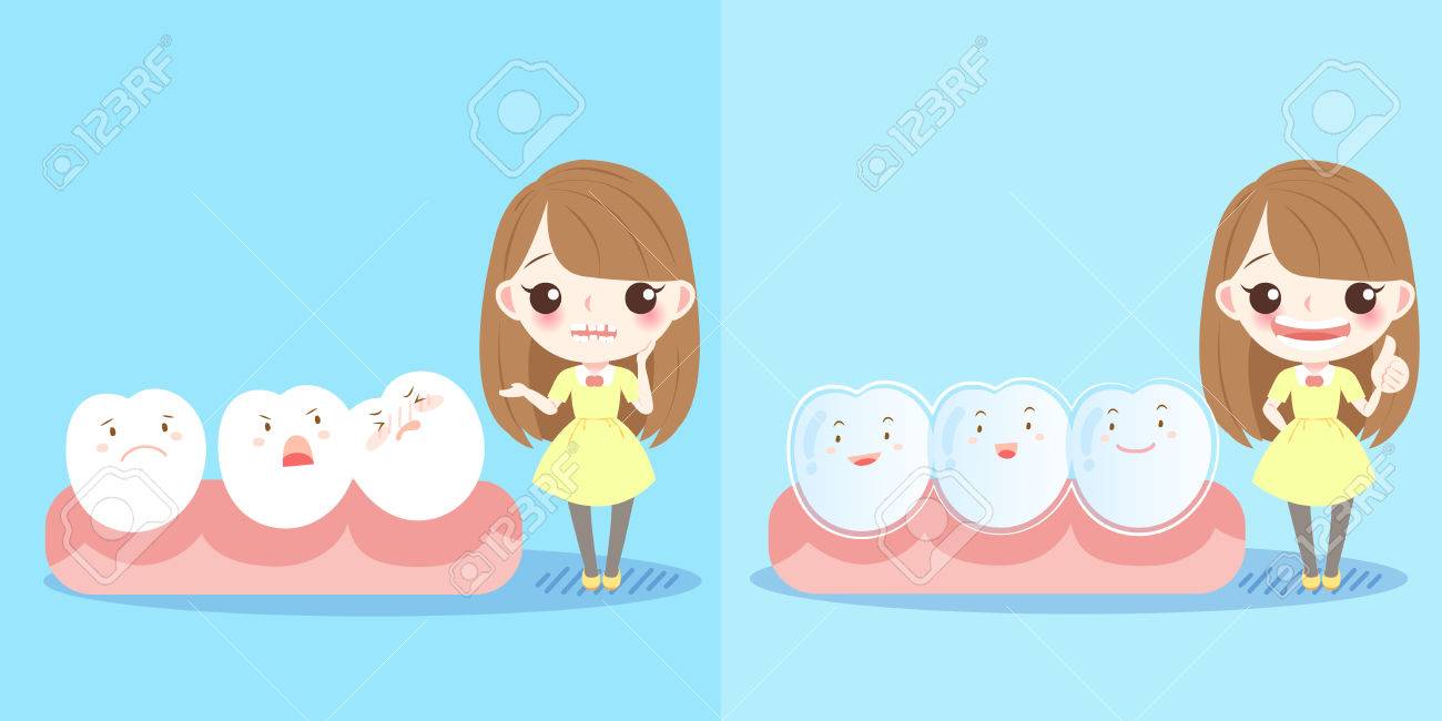 1300x650 Cute Cartoon Girl With Tooth And Brace Royalty Free Cliparts