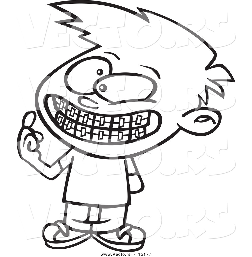 1024x1044 Vector Of A Cartoon Boy Showing His New Braces