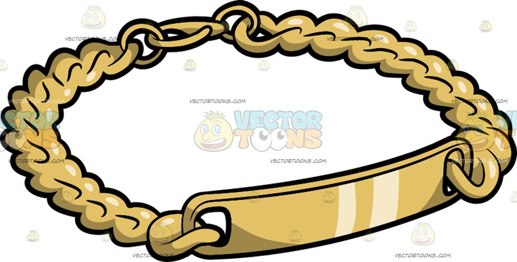 1024x519 A Classic Gold Bracelet Cartoon Clipart