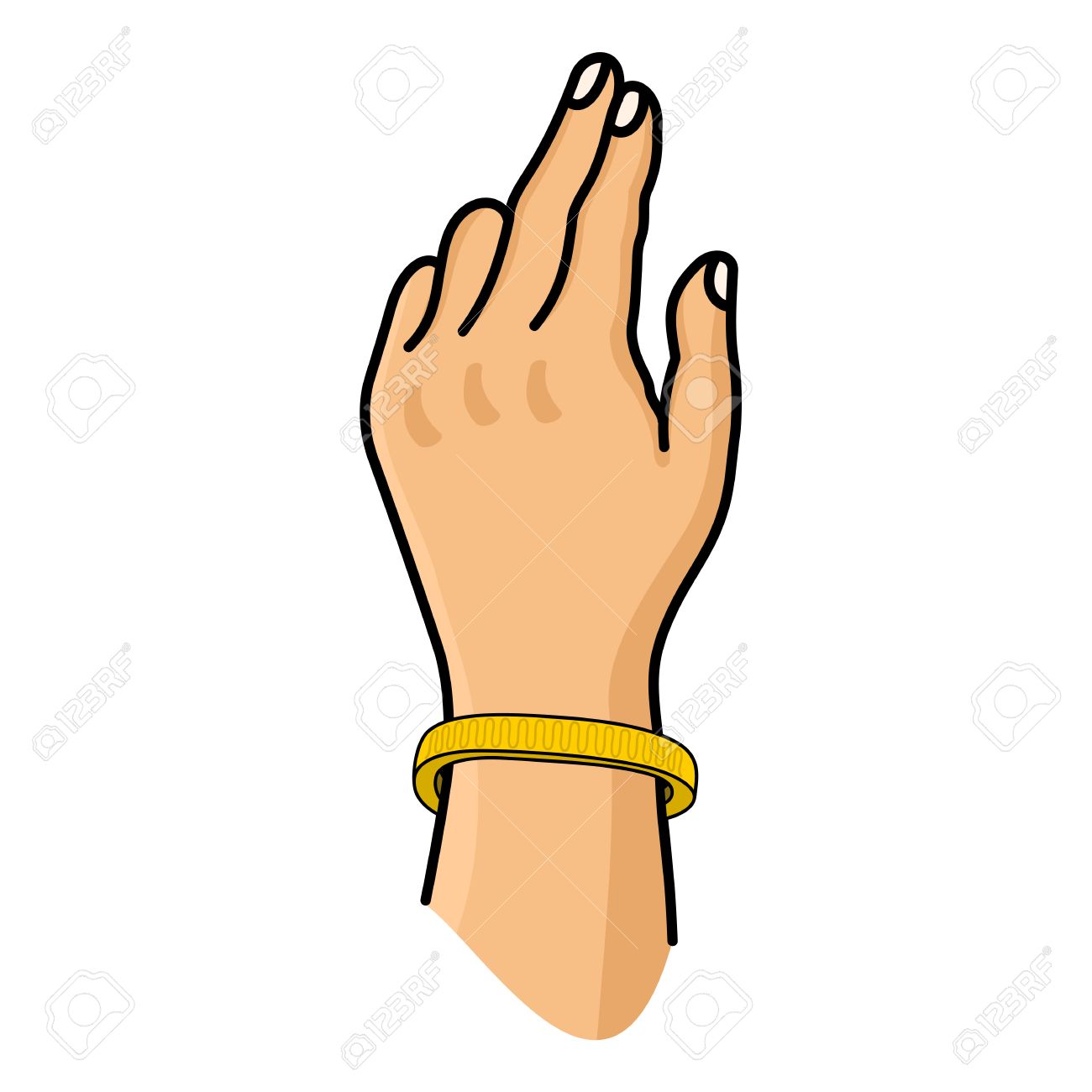 1300x1300 Bracelet On Hand Clipart