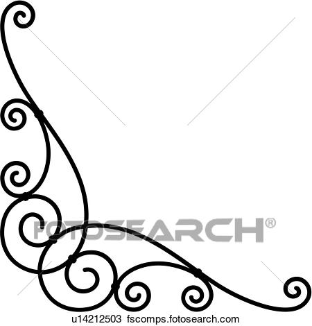 450x470 Clipart Of , Border, Bracket, Corner, Iron, U14212503