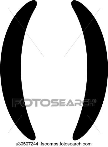 345x470 Clipart Of , Bracket, Letter, Olde Victorian, Perenthesis