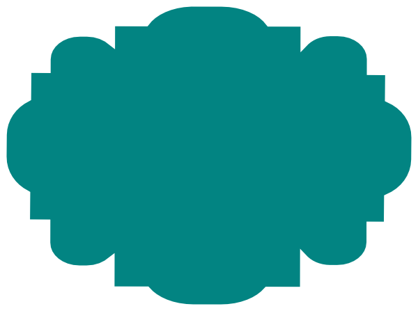600x447 Teal Bracket Frame Clip Art