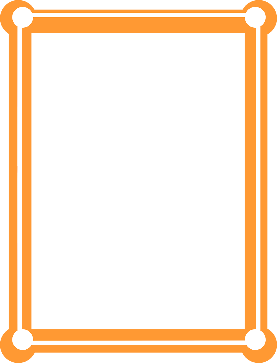 958x1257 Frame Clipart Orange