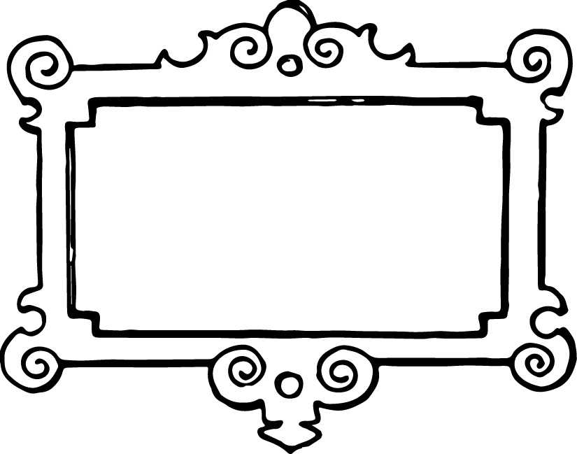 825x649 Heart Frame Clip Art Black And White Clipart Panda