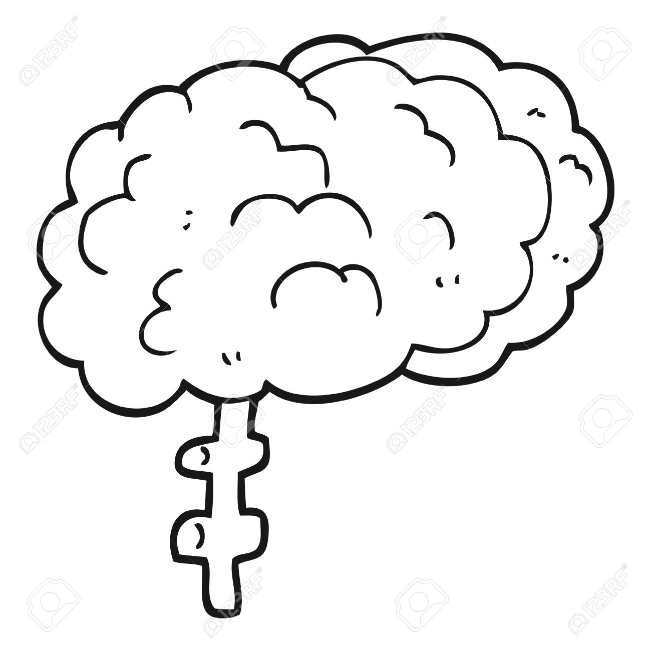 1300x1300 Drawn Brain Black And White