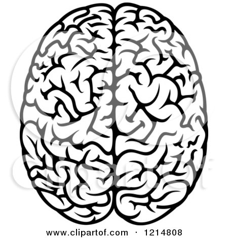 450x470 Royalty Free (Rf) Black And White Brain Clipart, Illustrations