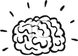 300x214 Thinking Brain Clipart Black And White