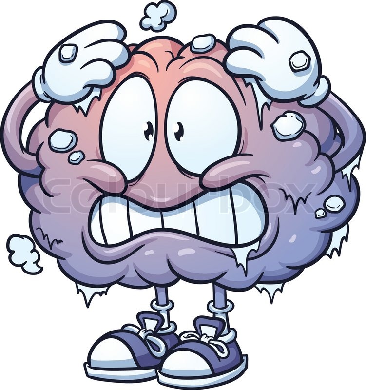 751x800 Brain Freeze Clip Art. Vector Cartoon Illustration With Simple