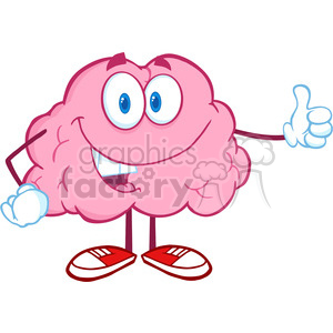 300x300 Royalty Free Royalty Free Cliprt Happy Brain Character Giving