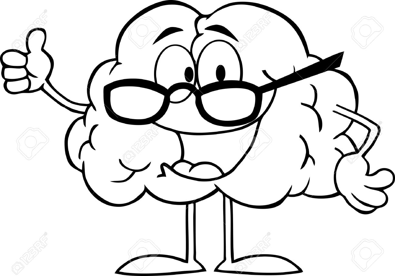 1300x910 Cartoon Smart Brain Clip Art Cliparts