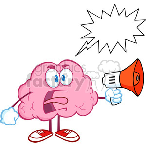 300x300 Royalty Free 5849 Royalty Free Clip Art Angry Brain Cartoon