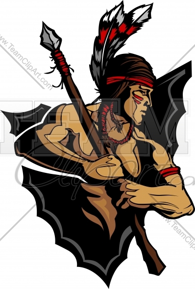398x590 Indian Brave Logo Clipart Image.