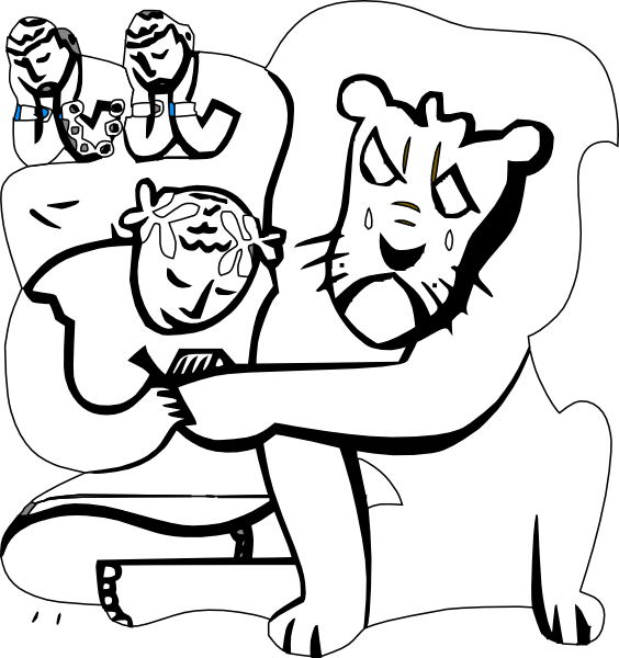 564x600 Brave Androcles Clip Art