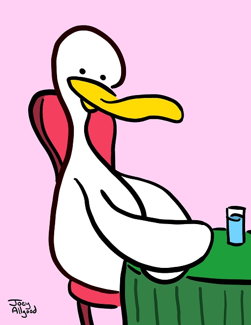 510x660 Hungry Duck Continues Waiting For Complimentary Bread Basket