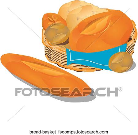 450x440 Stock Illustration Of Bread Basket Bread Basket