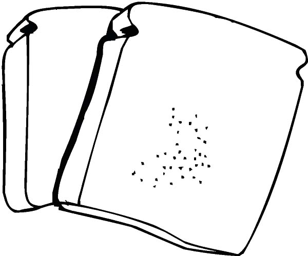 600x499 Bread Roll Clipart Coloring Page