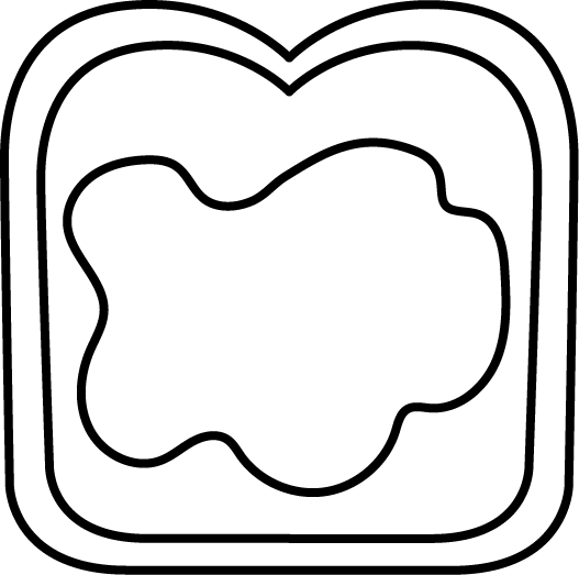 527x523 Black And White Buttered Bread Clip Art