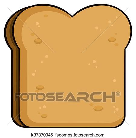 450x457 Clipart Of Cartoon Toast Bread Slice K37370945
