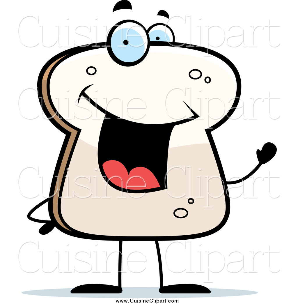 1024x1044 Cuisine Clipart Of A Happy Bread Slice Smiling And Waving By Cory