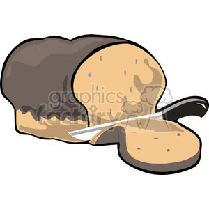 300x300 Royalty Free Cartoon Sliced Bread 140812 Vector Clip Art Image