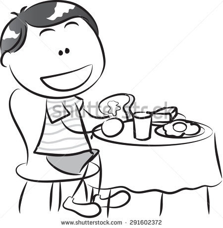 450x461 Eating Breakfast Clipart Black And White Letters Example