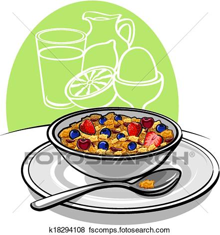 441x470 Clip Art Of Healthy Breakfast K18294108