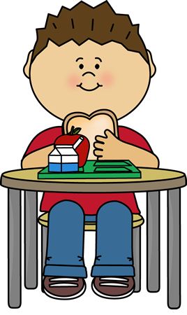 268x450 Kids Eating Breakfast At School Clipart