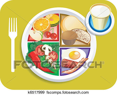 450x367 Clip Art Of Food My Plate Breakfast Portions K6517999