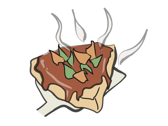 640x480 Okonomiyaki Food Illustration Free Clip Art Material